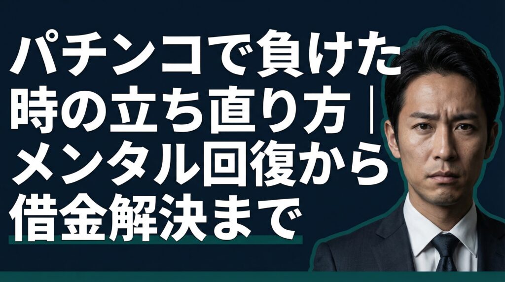 パチンコで負けた時の立ち直り方｜メンタル回復から借金解決まで