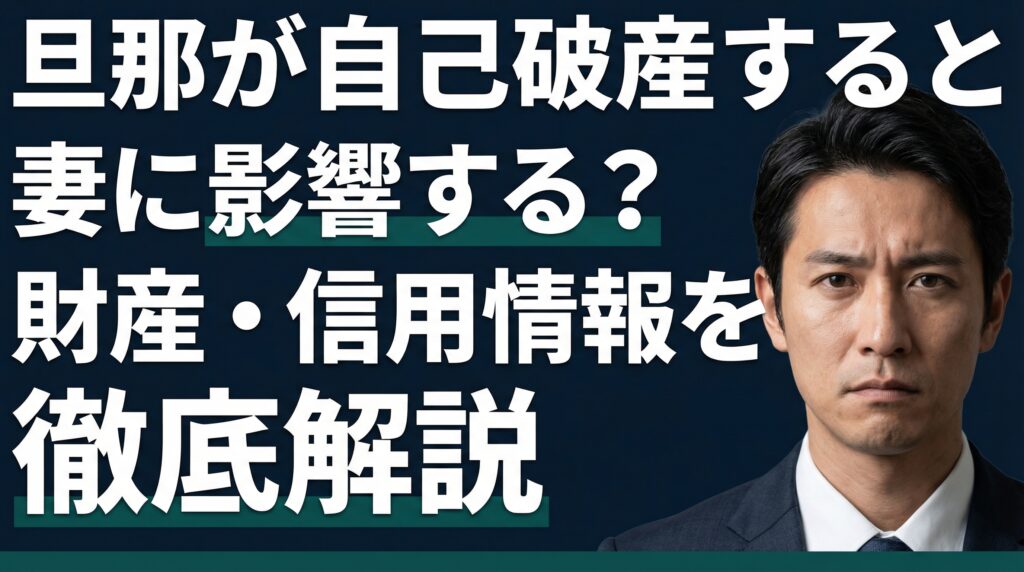 旦那が自己破産すると妻に影響する？財産・信用情報を徹底解説