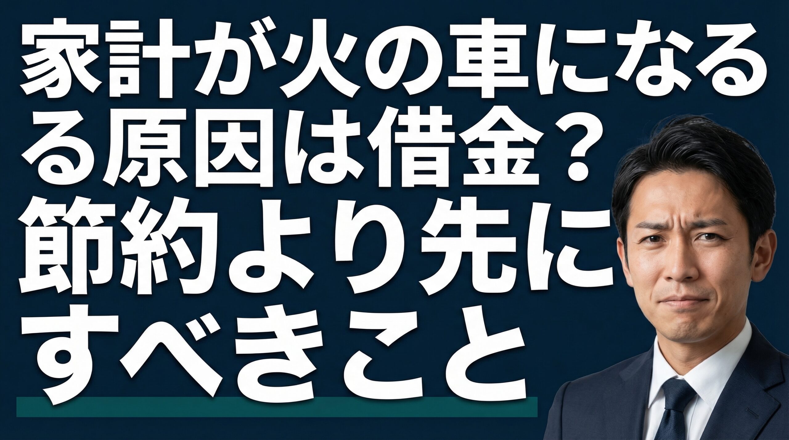 家計が火の車になる原因は借金？節約より先にすべきこと