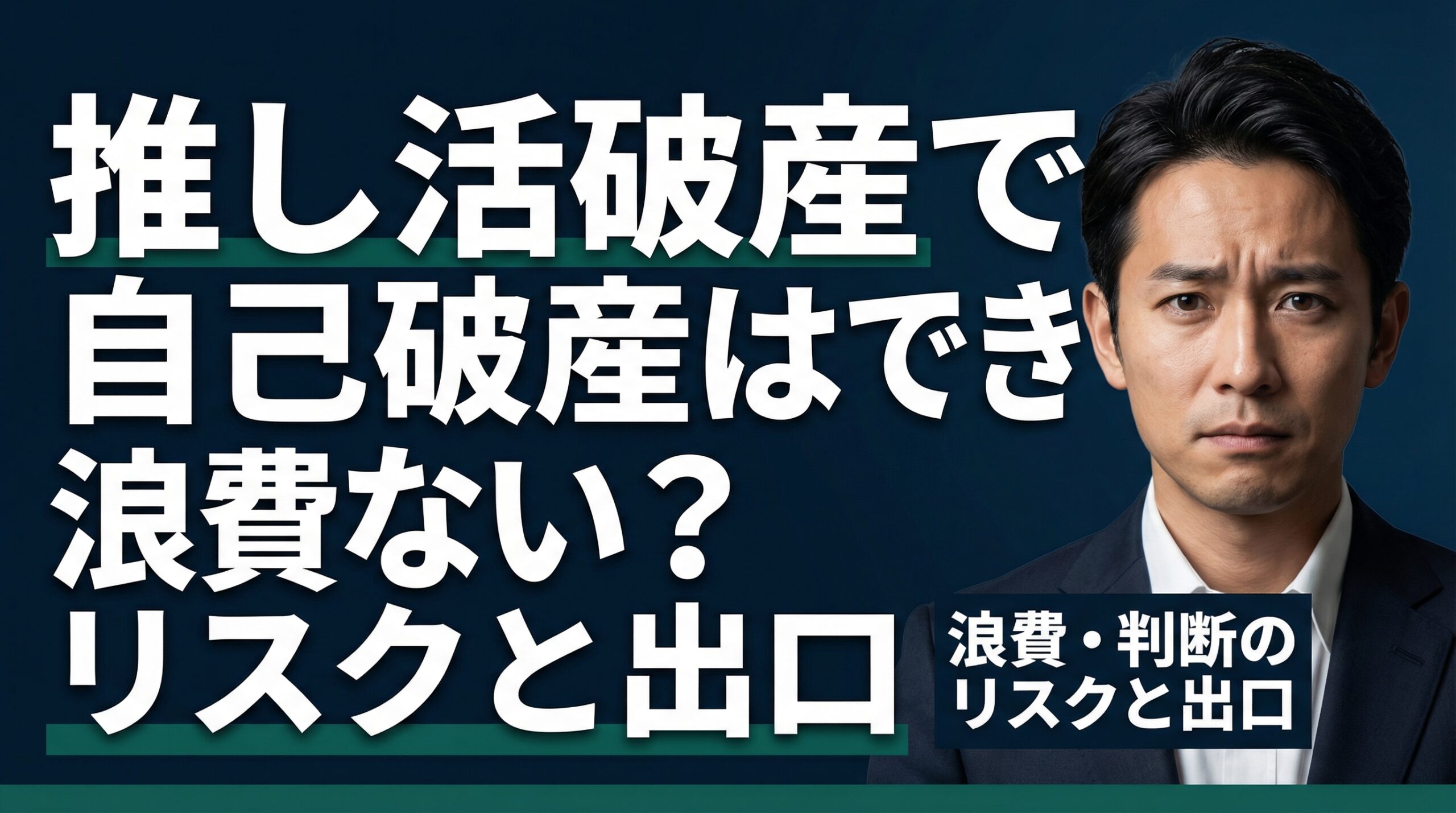 推し活破産で自己破産はできない？浪費判断のリスクと出口
