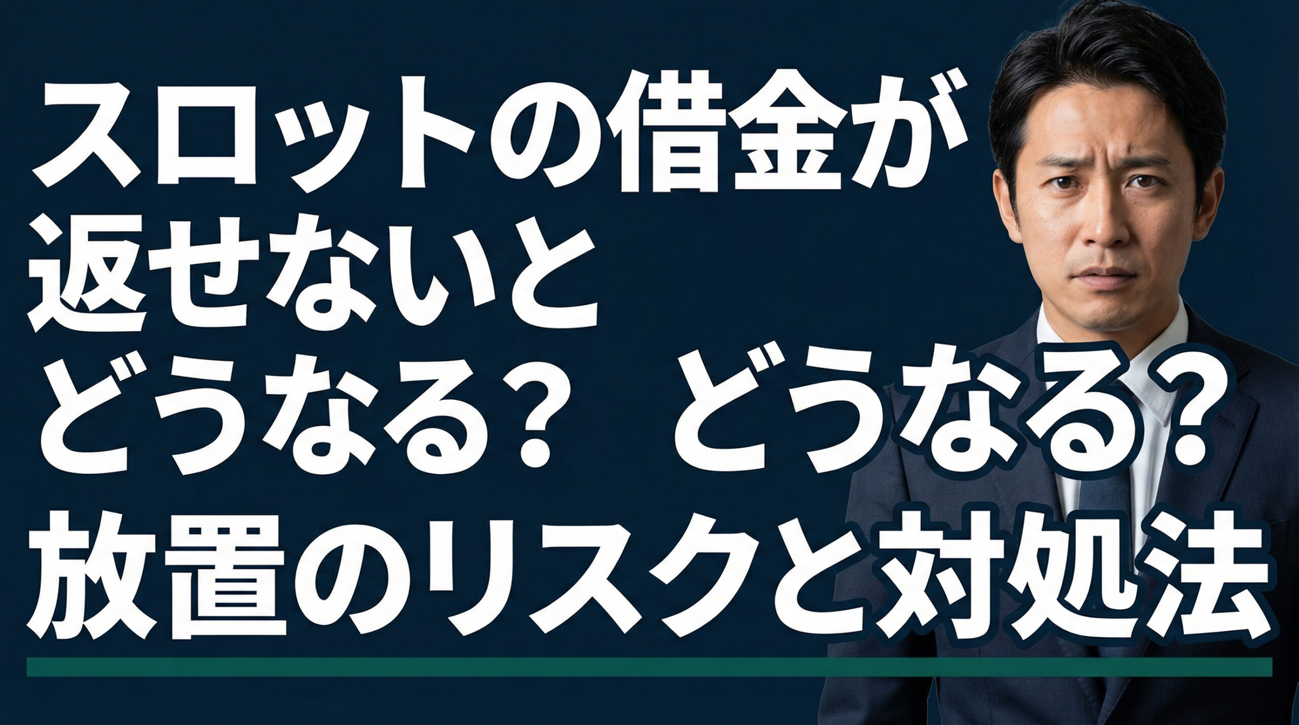 スロットの借金が返せないとどうなる?放置のリスクと対処法