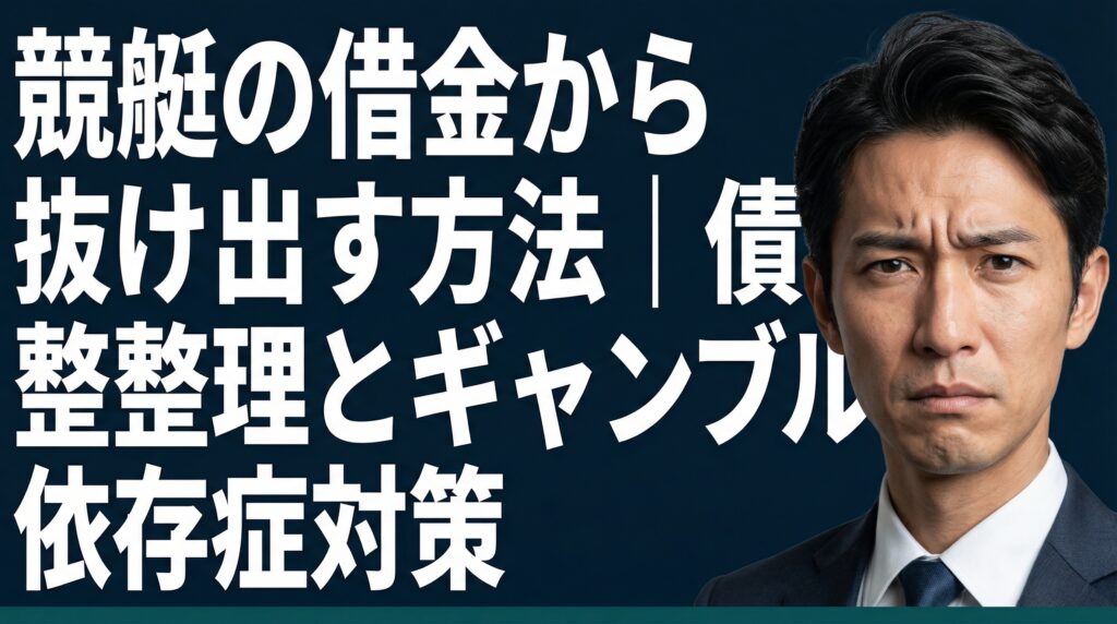 競艇の借金から抜け出す方法｜債務整理とギャンブル依存症対策