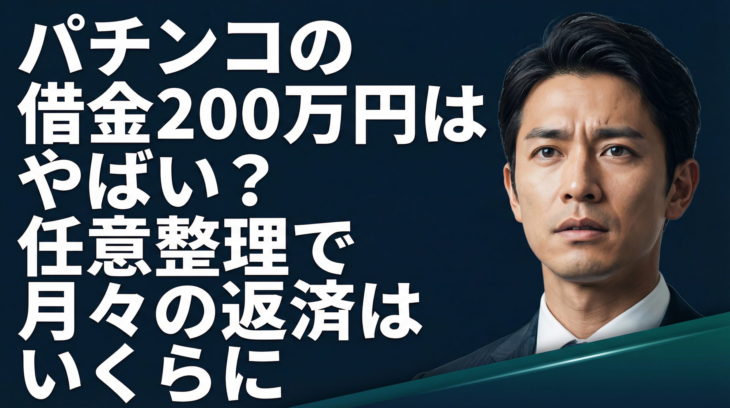 パチンコの借金200万円はやばい？任意整理で月々の返済はいくらに