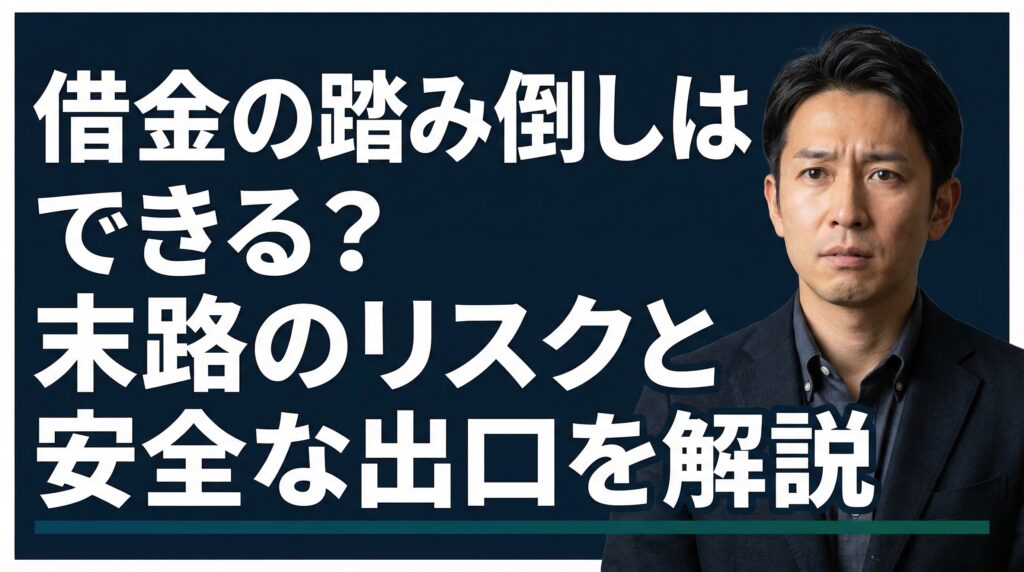 借金の踏み倒しはできる？末路のリスクと安全な出口を解説