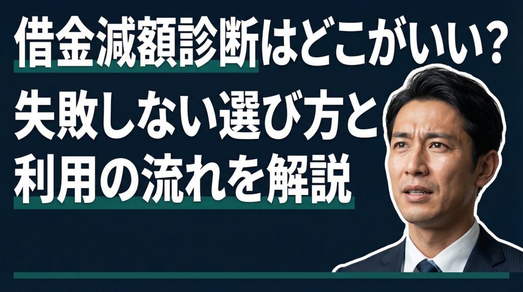 借金減額診断はどこがいい？失敗しない選び方と利用の流れを解説