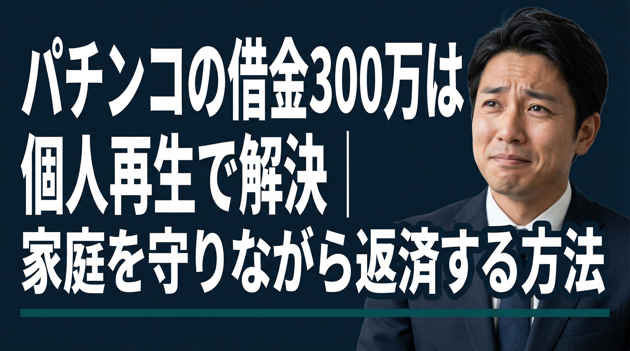パチンコの借金300万円は個人再生で解決|家庭を守りながら返済する方法