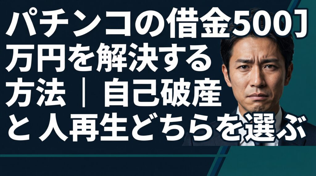 パチンコの借金500万円を解決する方法｜自己破産と個人再生どちらを選ぶ