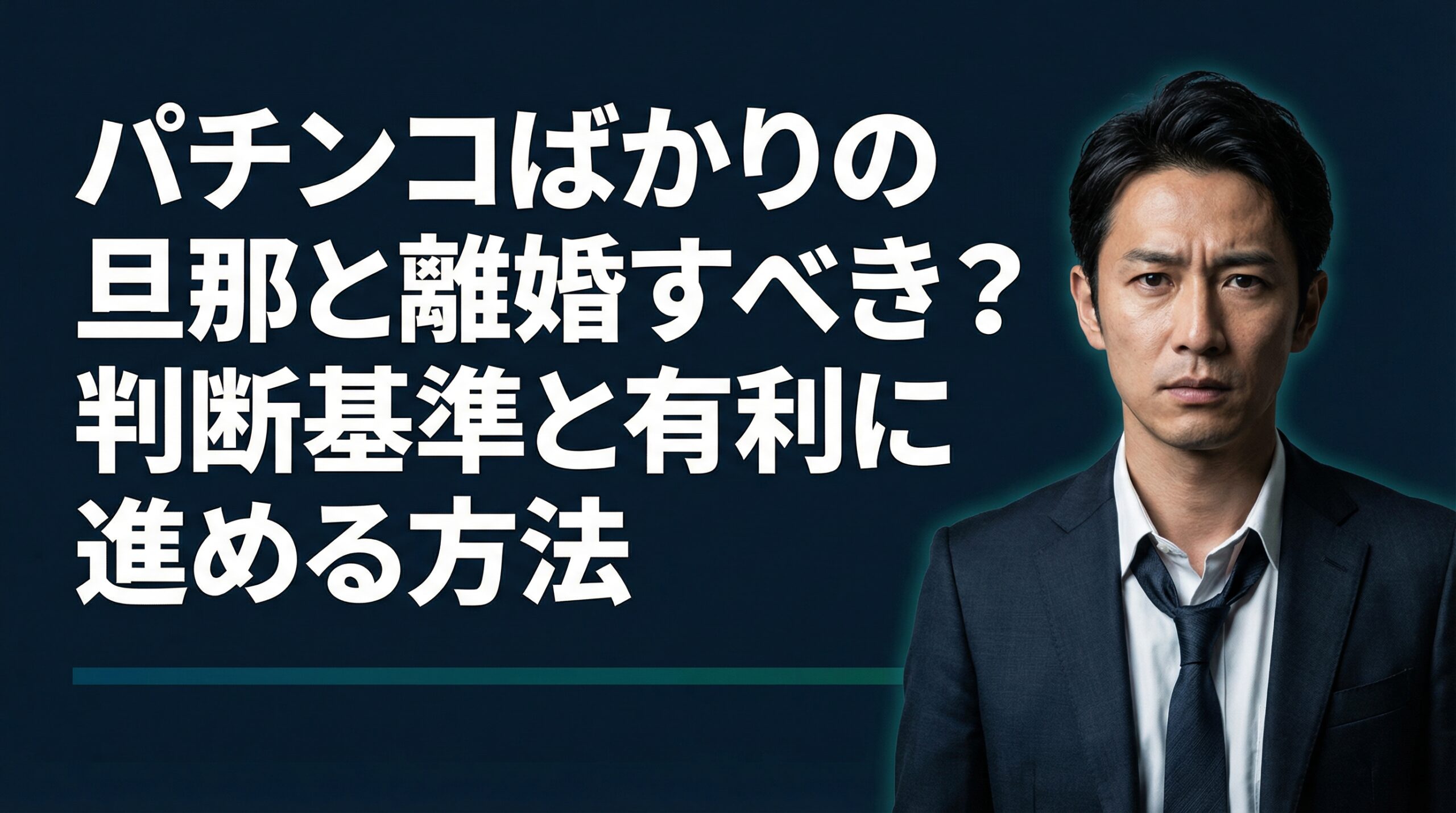 パチンコばかりの旦那と離婚すべき？判断基準と有利に進める方法