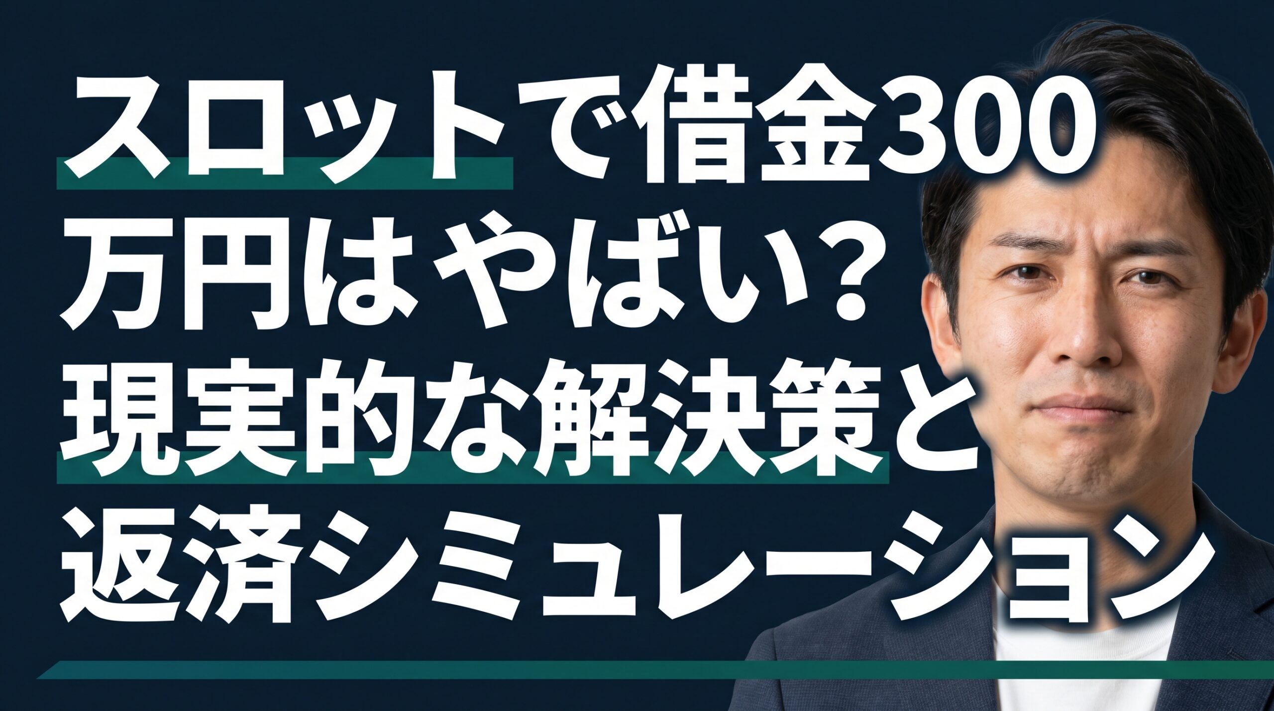 スロットで借金300万円はやばい？現実的な解決策と返済シミュレーション